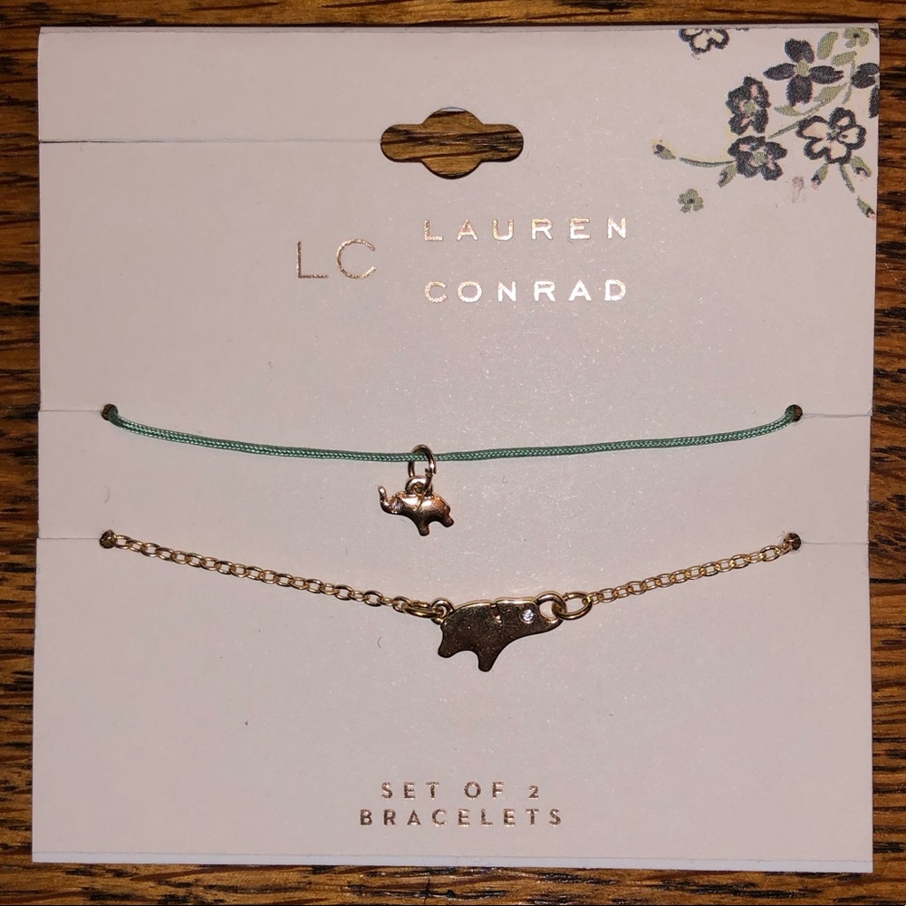 NWT LC elephant bracelets set of 2